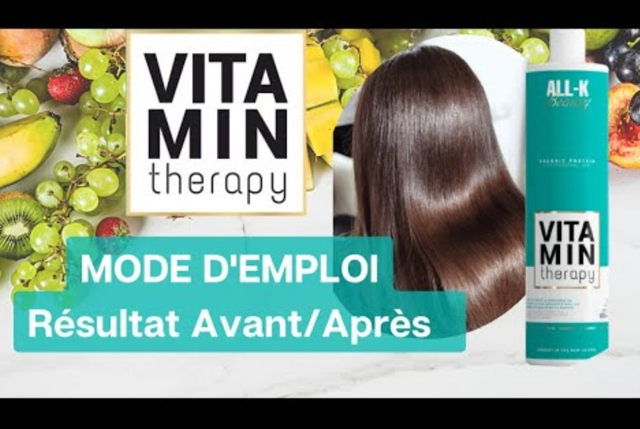 Charger la vidéo : Video avant apres protocole lissage vitamin therpay